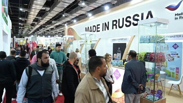 Russian exporters at the 10th International Food and Beverage Exhibition Food Africa 2025 in Cairo. - Sputnik Africa