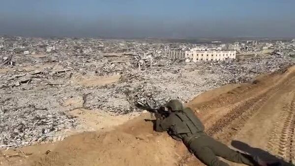 ▶ La ville de Jabalia dans la bande de Gaza rasée par les frappes israéliennes - Sputnik Afrique