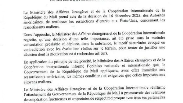 Le Mali renforce les restrictions d'entrée pour les Américains en réponse à une décision ad hoc des États-Unis - Sputnik Afrique