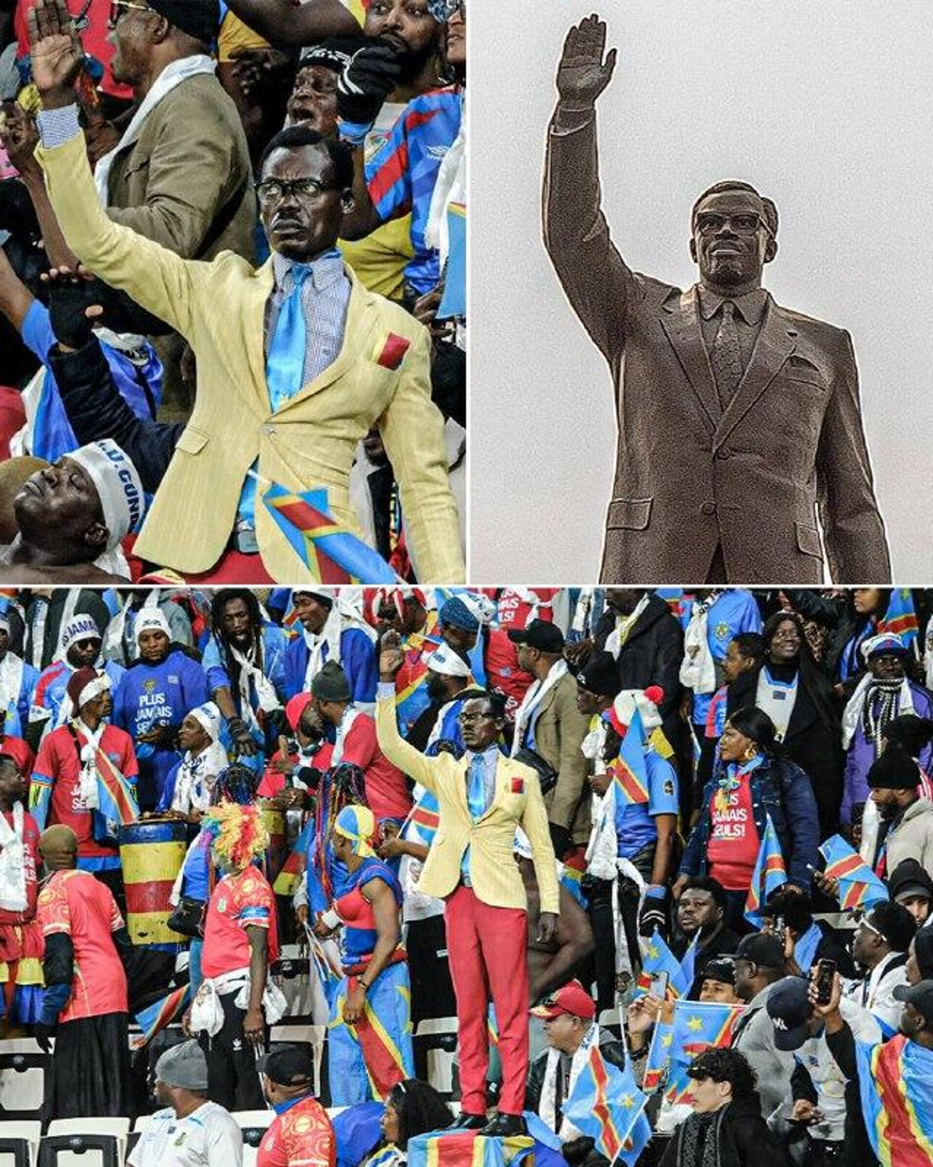 #viral | Statue-Style Support: AFCON Fan Stands Motionless as Lumumba Statue Throughout Congo Match - Sputnik Africa, 1920, 31.12.2025
