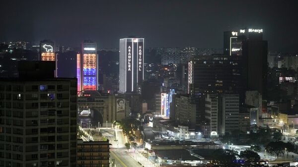 National Assembly building is lightened in downtown Caracas, Venezuela, after explosions and low-flying aircraft were heard, Saturday, Jan. 3, 2026.  - Sputnik Africa