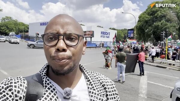 Protest Held Outside British Council in SA Demanding UK to Release Hunger-Striking Pro-Palestinian Prisoners, Sputnik Africa Correspondent Reports - Sputnik Africa