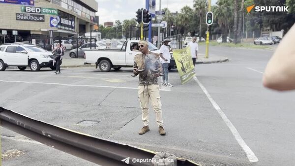 Palestine libre!: une manifestation à Johannesburg pour soutenir les militants pro-palestiniens en grève de la faim au Royaume-Uni - Sputnik Afrique