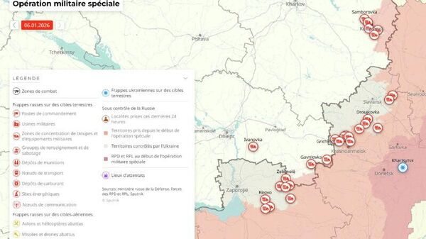 Situation dans la zone de l'opération militaire spéciale russe au 6 janvier - Sputnik Afrique