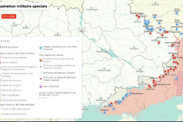 Situation dans la zone de l'opération militaire spéciale russe au 7 janvier - Sputnik Afrique