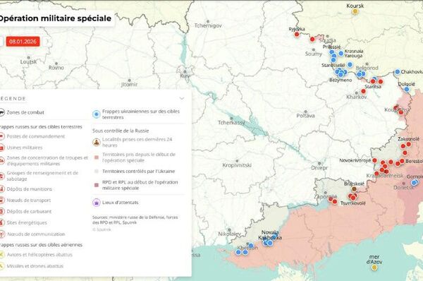 Situation dans la zone de l'opération militaire spéciale russe au 8 janvier - Sputnik Afrique