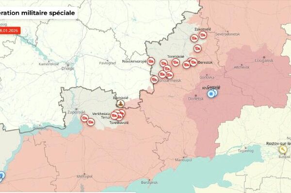 Situation dans la zone de l'opération militaire spéciale russe au 8 janvier - Sputnik Afrique