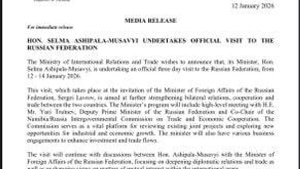 Namibia's FM Undertakes Official Visit to Russia - Sputnik Africa