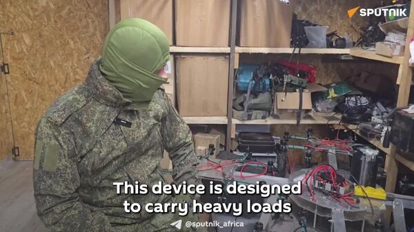 Russian Servicemen Develop Heavy-Lift Supply Drone 'Snowflake' From Captured Parts, Soldier Tells Sputnik - Sputnik Africa