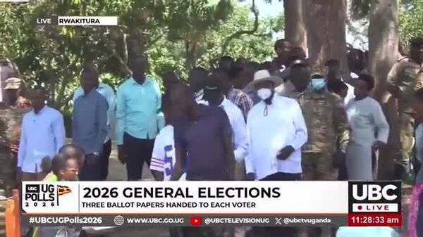 Yoweri Museveni a voté aux élections en Ouganda - Sputnik Afrique