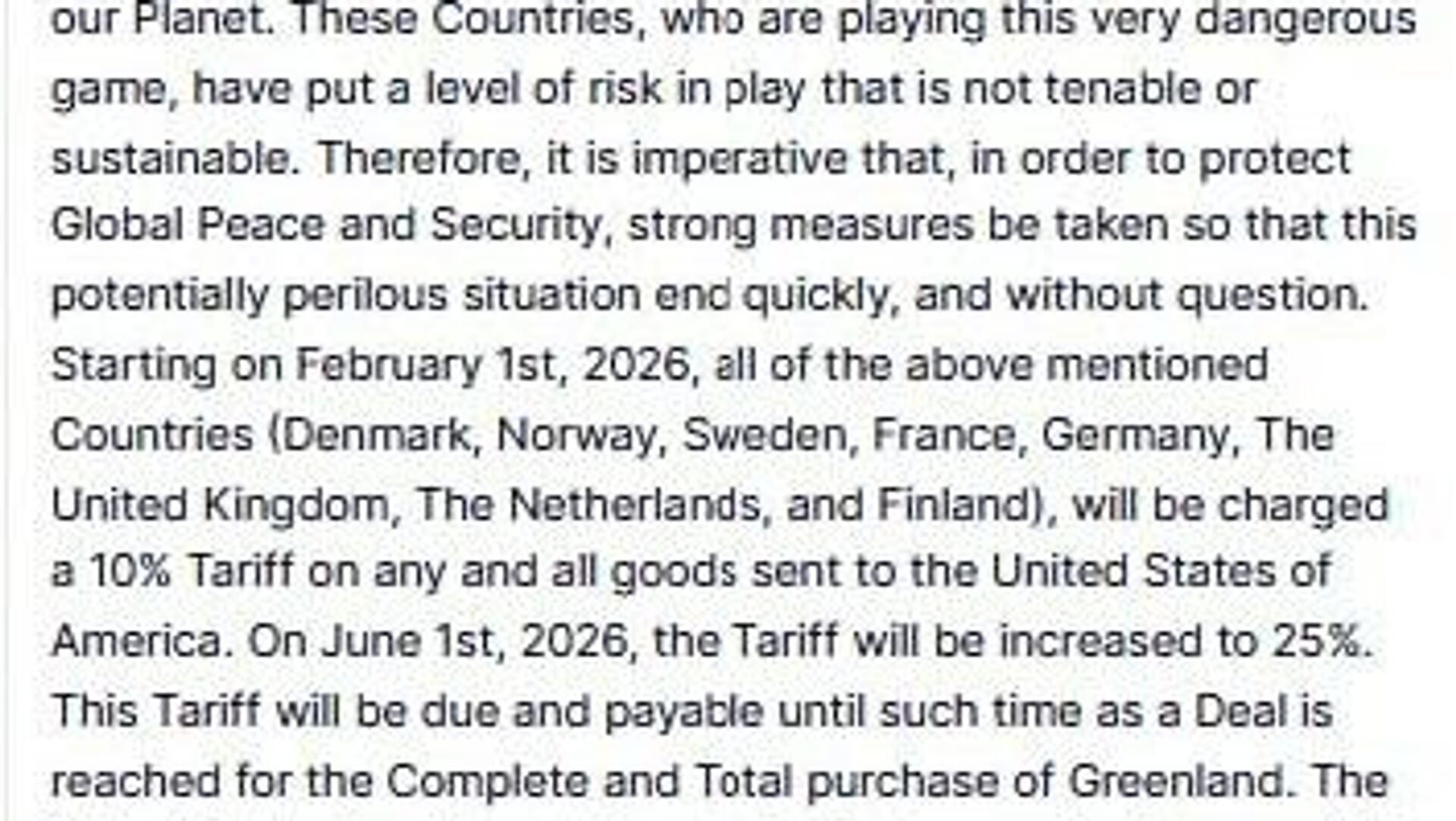 Trump puts tariffs on eight countries over Greenland Trump puts tariffs on eight countries over Greenland - Sputnik Africa, 1920, 17.01.2026