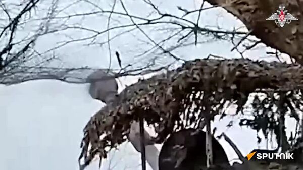 ▶ Des unités d'artillerie automotrices Gvozdika attaquent des points de contrôle de drones ukrainiens - Sputnik Afrique