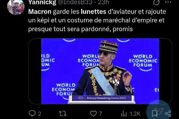 Macron en mode Top Gun à Davos: entre moqueries et analyses politiques Macron en mode Top Gun à Davos: entre moqueries et analyses politiques - Sputnik Afrique