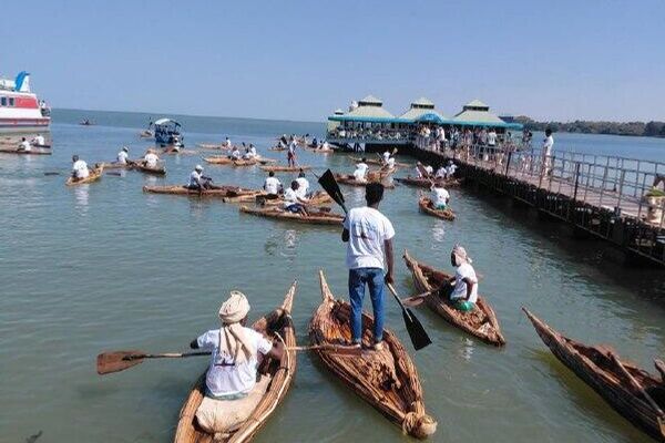 Une compétition de canoë-kayaks s'est déroulée sur le lac Tana à Bahir Dar, en Éthiopie Une compétition de canoë-kayaks s'est déroulée sur le lac Tana à Bahir Dar, en Éthiopie - Sputnik Afrique