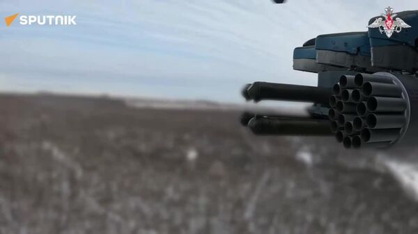 Un hélicoptère Ka-52M détruit un point d'appui ukrainien - Sputnik Afrique