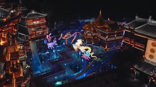 #viral | Shanghai Lights Up With Stunning Glowing Chinese New Year Display - Sputnik Africa