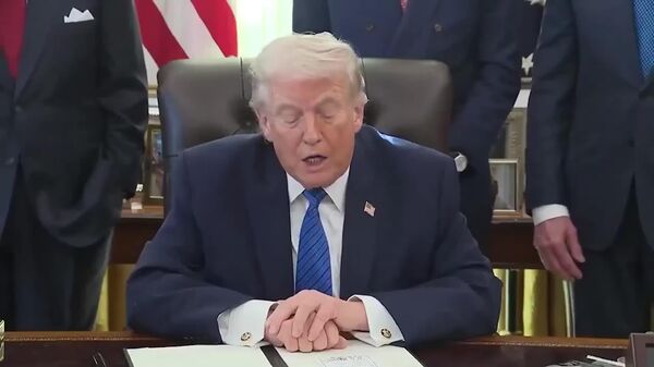 ‘We Have a Large Armada Heading Toward Iran Right Now:’ Trump - Sputnik Africa