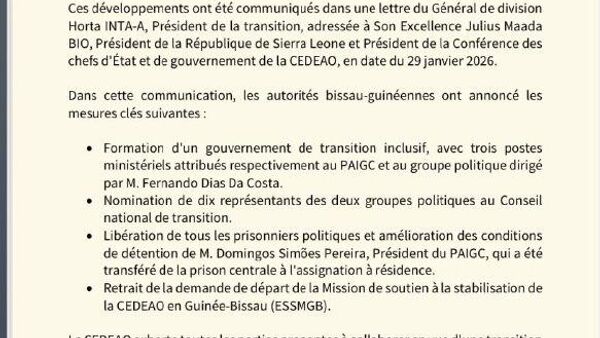 La CEDEAO salue les mesures prises par la Guinée-Bissau pour faire progresser le retour à l’ordre constitutionnel La CEDEAO salue les mesures prises par la Guinée-Bissau pour faire progresser le retour à l’ordre constitutionnel - Sputnik Afrique