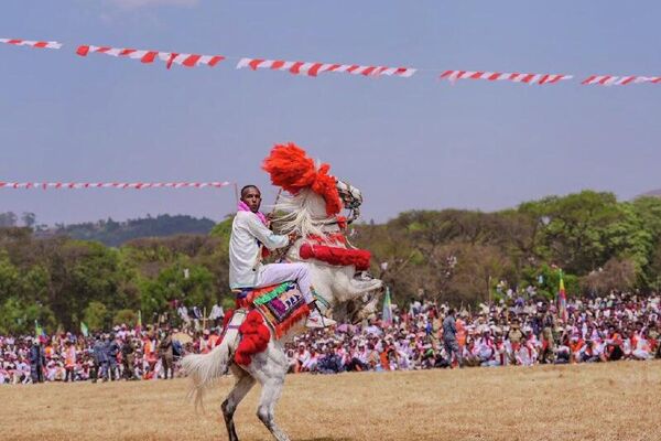 Le festival des cavaliers Agew fait vibrer le public en Éthiopie - Sputnik Afrique
