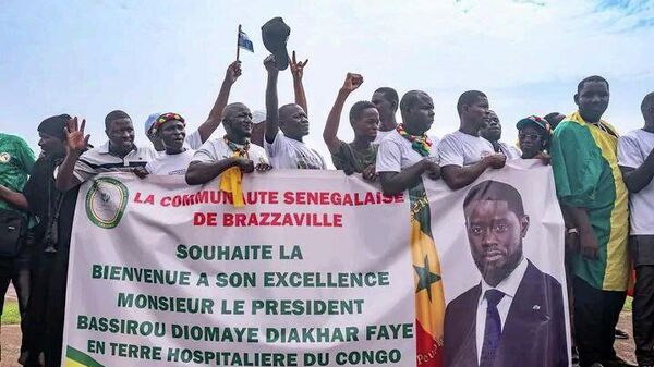 Bassirou Diomaye Faye arrive à Brazzaville pour une visite officielle - Sputnik Afrique