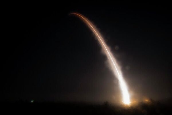 An unarmed Minuteman III intercontinental ballistic missile launches during an operational test on Wednesday, May 1, 2019, at Vandenberg Air Force Base, Calif - Sputnik Africa