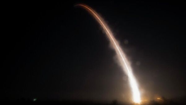 An unarmed Minuteman III intercontinental ballistic missile launches during an operational test on Wednesday, May 1, 2019, at Vandenberg Air Force Base, Calif - Sputnik Africa