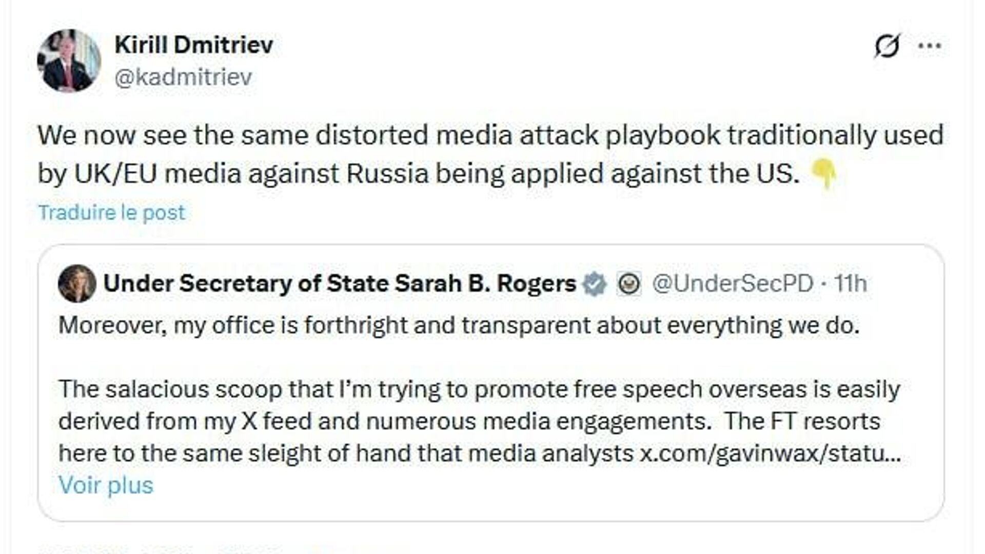 Les médias européens qui s'étaient élevés contre la Russie agissent désormais de la même manière envers les États-Unis — Dmitriev Les médias européens qui s'étaient élevés contre la Russie agissent désormais de la même manière envers les États-Unis — Dmitriev - Sputnik Afrique, 1920, 07.02.2026