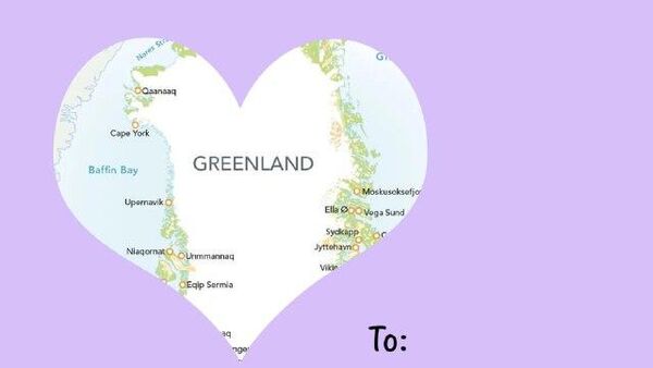 La Maison-Blanche a publié une carte de Saint-Valentin appelant le Groenland à définir leur relation - Sputnik Afrique
