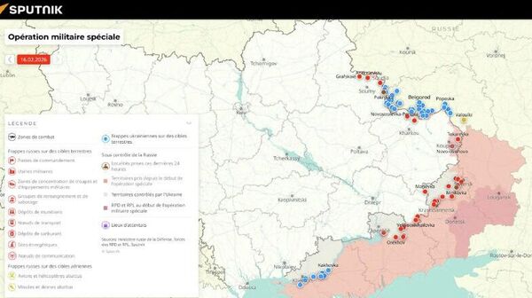 Situation dans la zone de l'opération militaire spéciale russe au 16 février - Sputnik Afrique