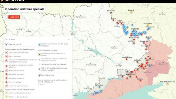 Situation dans la zone de l'opération militaire spéciale russe au 18 février - Sputnik Afrique
