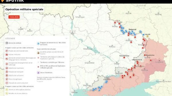 Situation dans la zone de l'opération militaire spéciale russe au 19 février - Sputnik Afrique