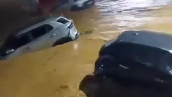 Des torrents d'eau emportent des voitures dans des rues du Brésil - Sputnik Afrique