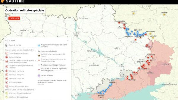 Situation dans la zone de l'opération militaire spéciale russe au 25 février - Sputnik Afrique