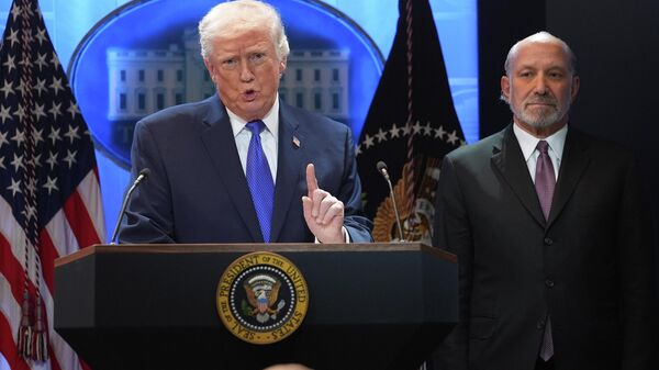 President Donald Trump speaks during a press briefing at the White House - Sputnik Africa