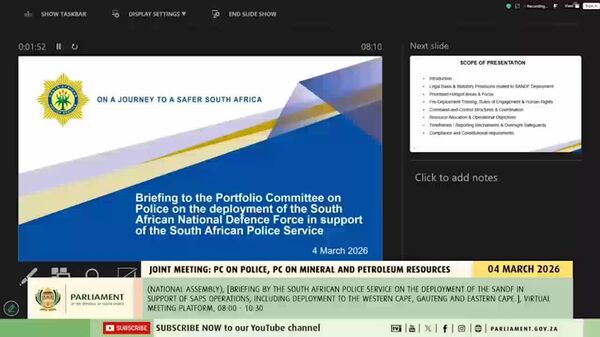 South Africa Deploys Military to Support Police in Fight Against Gang Crime, Illegal Mining: National Police Commissioner - Sputnik Africa