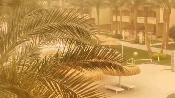 Les touristes chassés des plages égyptiennes par la plus violente tempête de sable depuis des années - Sputnik Afrique