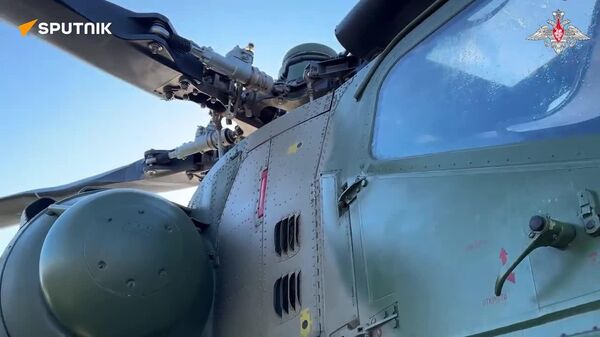 Russian Mi-28NM Helicopter Hits Enemy Drone Unit's Temporary Base: MoD - Sputnik Africa