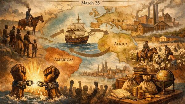 International Day of Remembrance of the Victims of Slavery and the Transatlantic Slave Trade (illustrative image) - Sputnik Africa