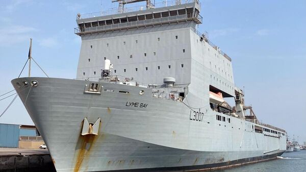 Le navire de débarquement britannique Lyme Bay (image d'illustration) - Sputnik Afrique