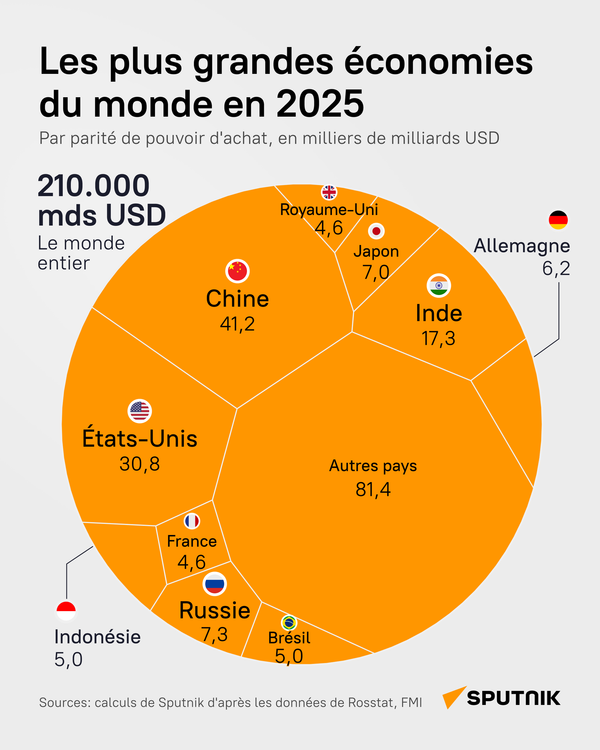 Quelles sont les plus grandes économies du monde en 2025 ? - Sputnik Afrique