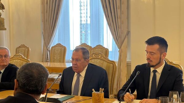  Sergueï Lavrov  s'entretient à Moscou avec le ministre libyen des Affaires étrangères - Sputnik Afrique