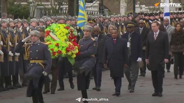 President of Republic of Congo Denis Sassou-Nguesso Has Laid Wreath at the Tomb of the Unknown Soldier at Kremlin Wall - Sputnik Africa