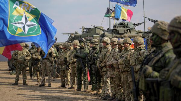 Servicemen stand at the end of the Steadfast Dart 2025 NATO exercise. File photo - Sputnik Africa