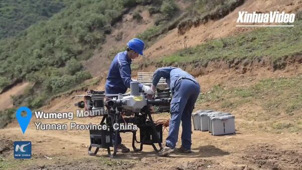Des drones au service de la construction en Chine - Sputnik Afrique