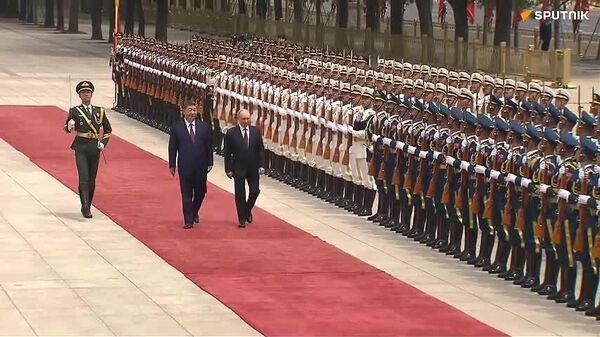 Autres moments forts de l'accueil solennel du Président russe à Pékin - Sputnik Afrique