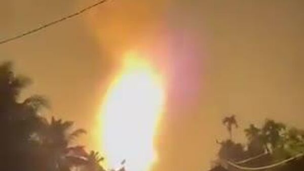 Incendie spectaculaire en Indonésie Incendie spectaculaire en Indonésie - Sputnik Afrique