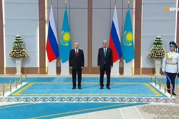 Premières images de la réception solennelle de Vladimir Poutine au Kazakhstan - Sputnik Afrique