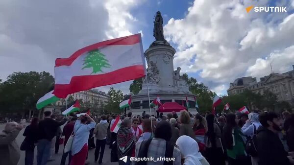 Une manifestation de soutien au Liban à Paris - Sputnik Afrique