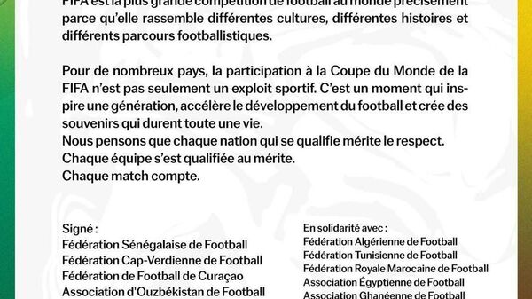 Mondial 2026: plusieurs fédérations africaines s’insurgent contre l’UEFA - Sputnik Afrique