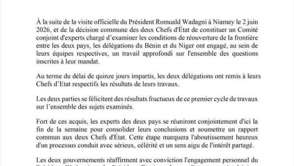 Bénin-Niger: la frontière bientôt rouverte - Sputnik Afrique
